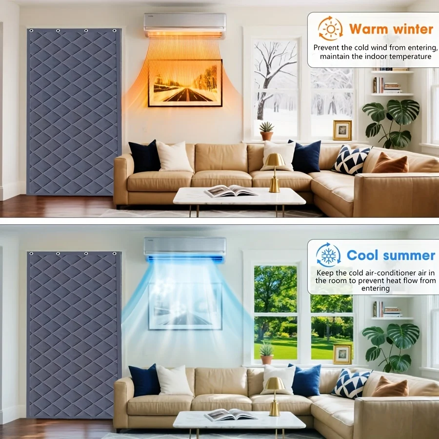 Magnetic Sealed Thick Oxford Insulated Door Curtain, Block Cold Wind Reduce Heating… — image 9