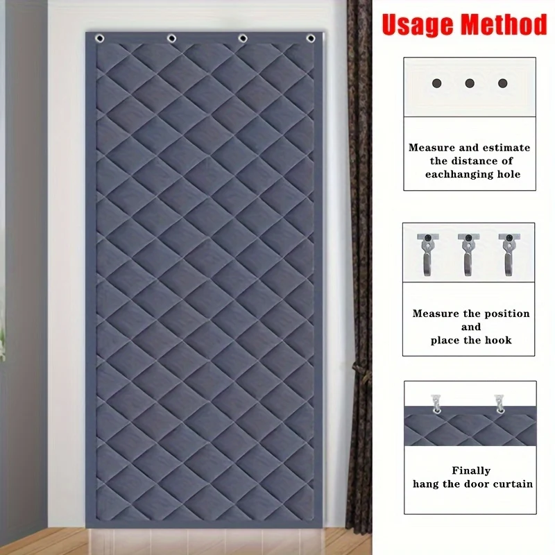 Magnetic Sealed Thick Oxford Insulated Door Curtain, Block Cold Wind Reduce Heating… — image 3