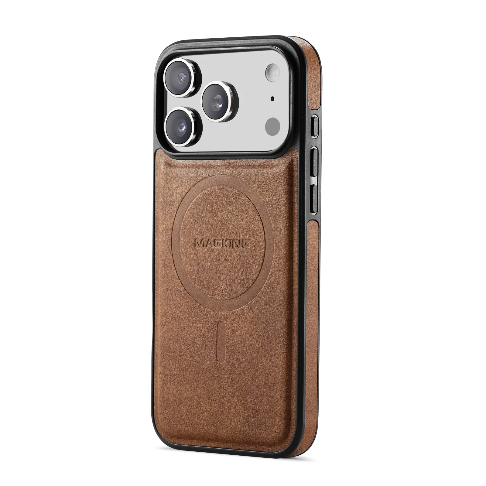 Magnetic Wireless Charging Phone Case Protective Leather Cover — variant image