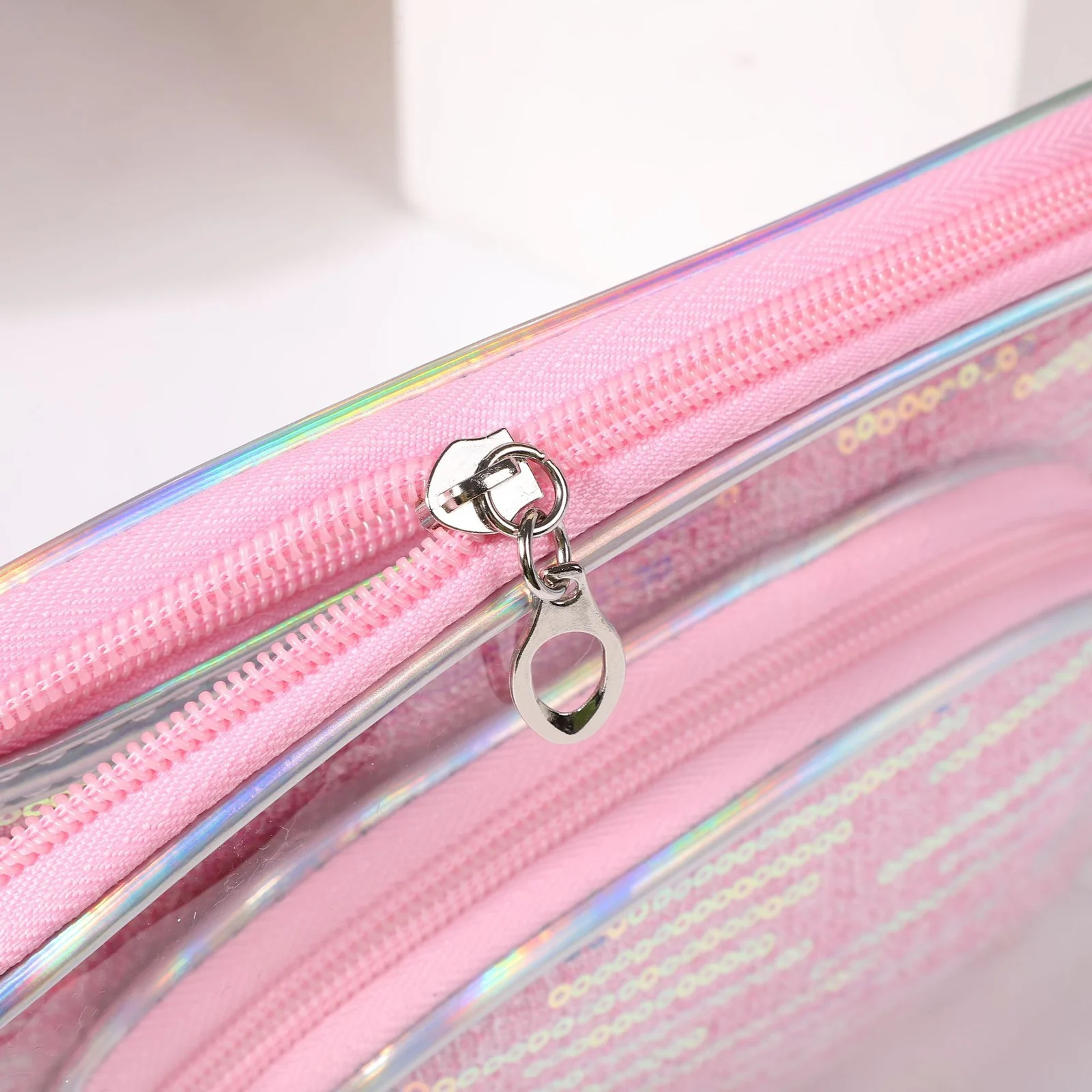 Makeup Bag, Hand-held Three Piece Set, Transparent Pvc, Large Capacity, Waterproof,… — image 2