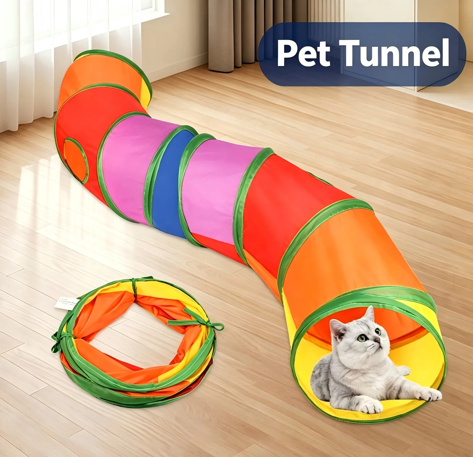 Manufacturer's Ready-made Pet Cat And Dog Channel Foldable Toy Tunnel Indoor Outdoor… — image 4