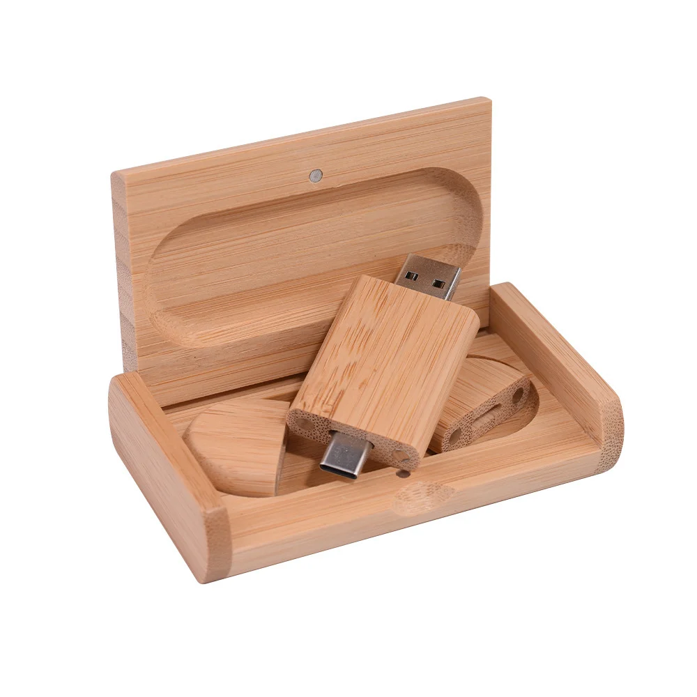 Maple Box Carved Wooden 2 In 1 Mobile Phone U-disk TYPE-C — image 4