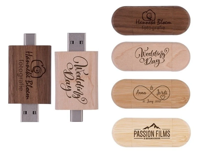 Maple Box Carved Wooden 2 In 1 Mobile Phone U-disk TYPE-C — image 6
