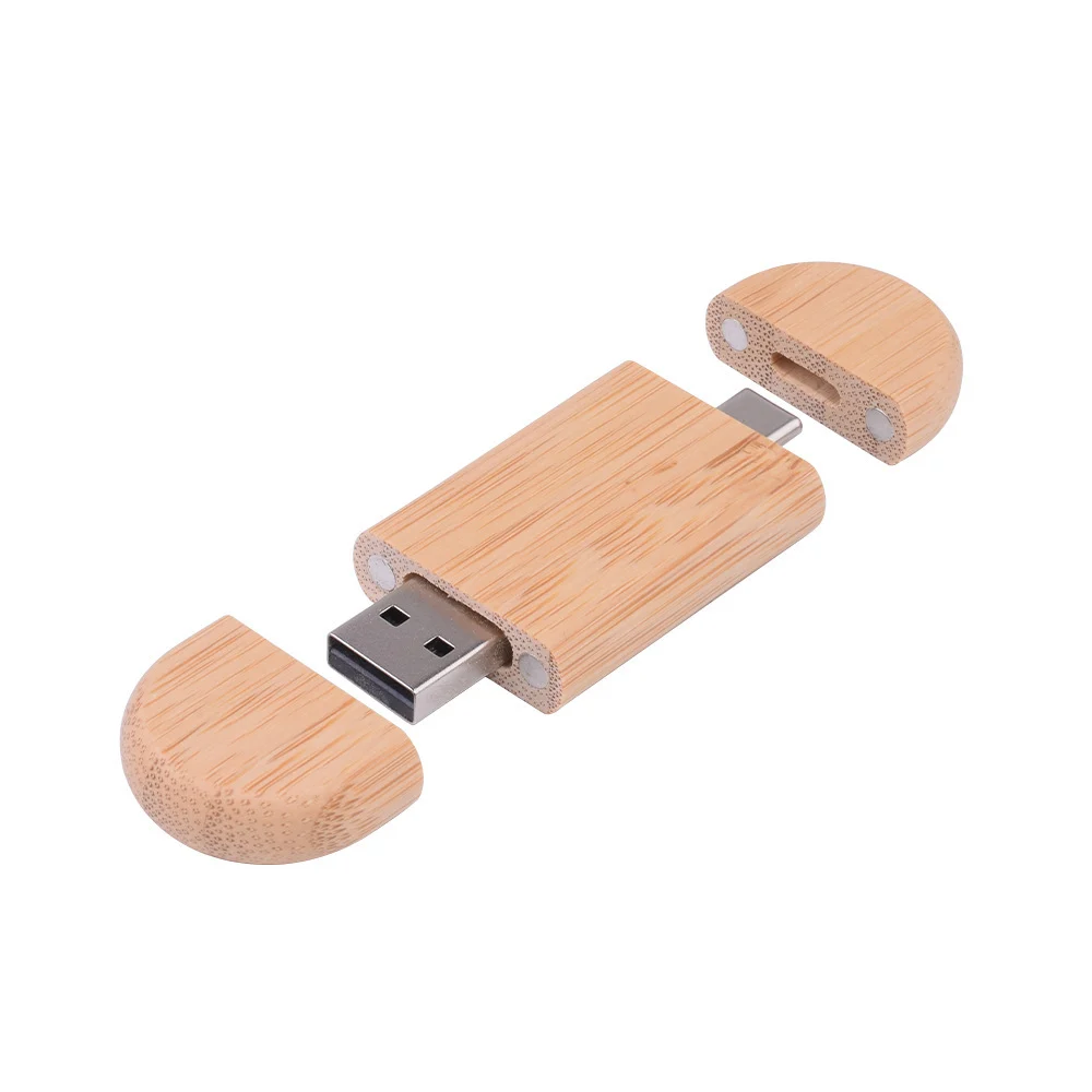 Maple Box Carved Wooden 2 In 1 Mobile Phone U-disk TYPE-C — image 2