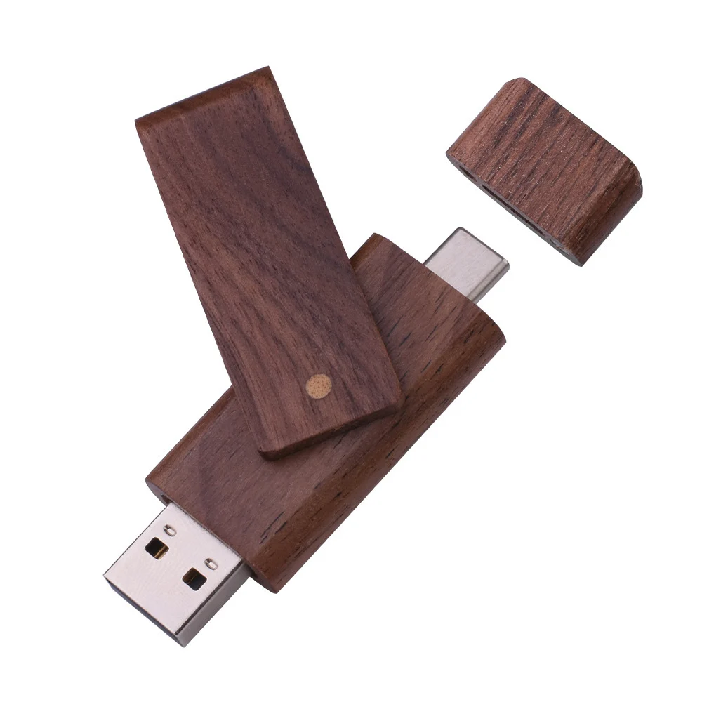 Maple Box Carved Wooden 2 In 1 Mobile Phone U-disk TYPE-C — image 5