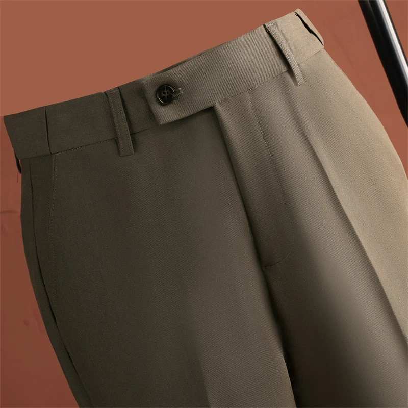 Men Black Mandarin Collar Two-piece Suit — image 6