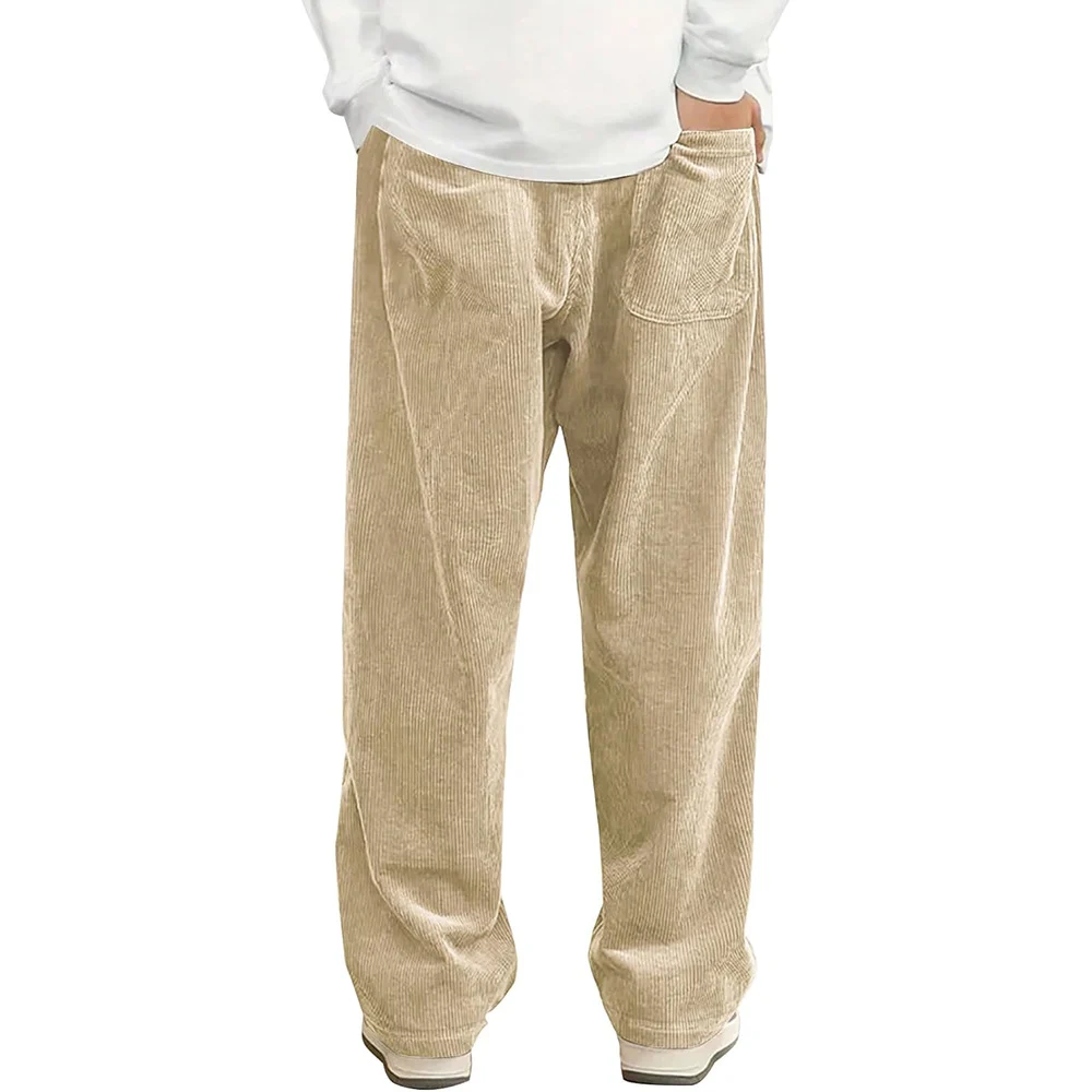 Men Loose-fit Drawstring Pocket Trousers — image 7