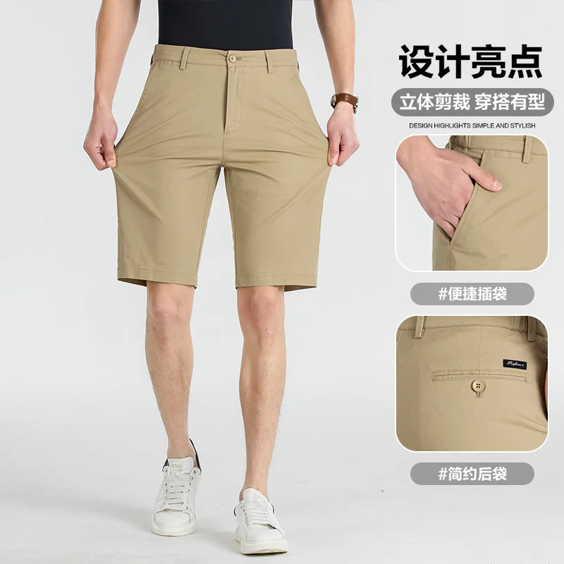 Men Loose Plus Size Cargo Shorts, Breathable Cotton Five Inch Hiking Sports Casual Shorts — image 2