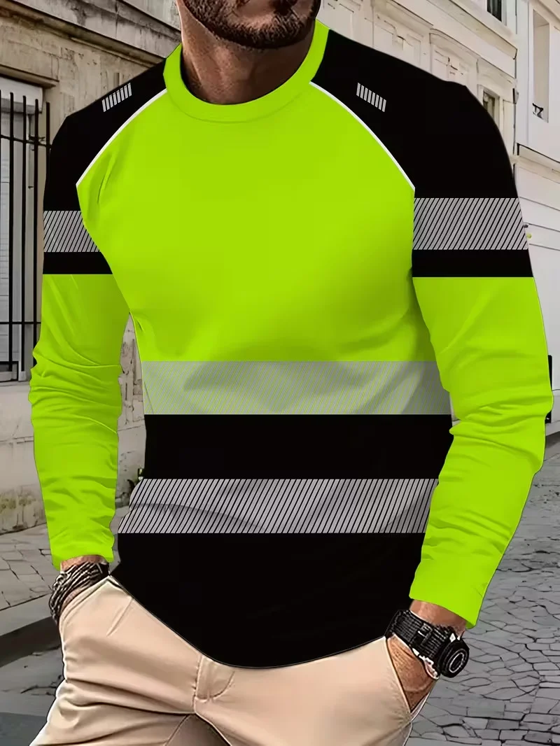 Men's 3D Printed Casual Round-neck Long-sleeved Spring And Autumn Sports T-shirt That… — image 5