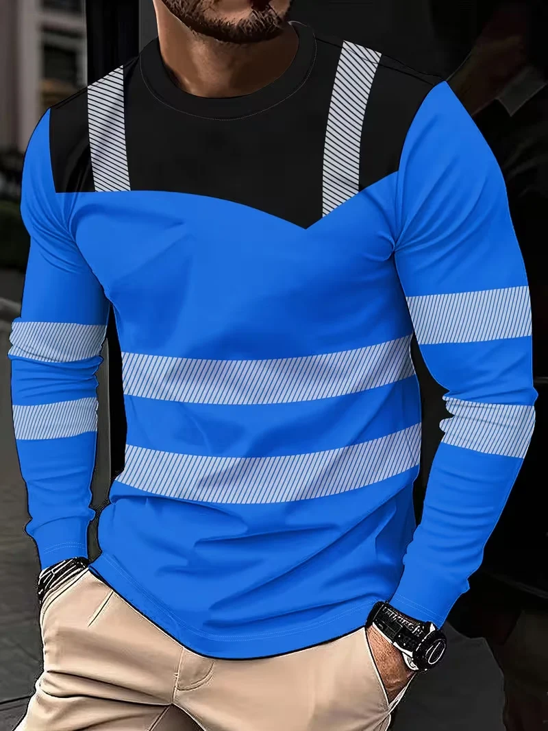 Men's 3D Printed Casual Round-neck Long-sleeved Spring And Autumn Sports T-shirt That… — image 4