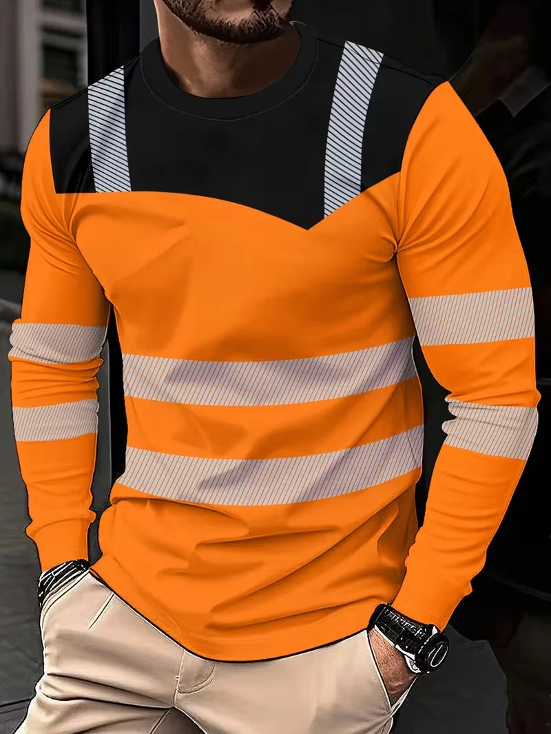 Men's 3D Printed Casual Round-neck Long-sleeved Spring And Autumn Sports T-shirt That… — image 9