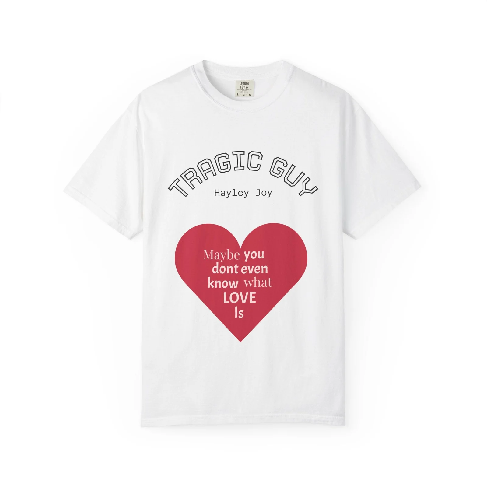 Men's And Women's Solid Color White Printed T-shirt — image 1