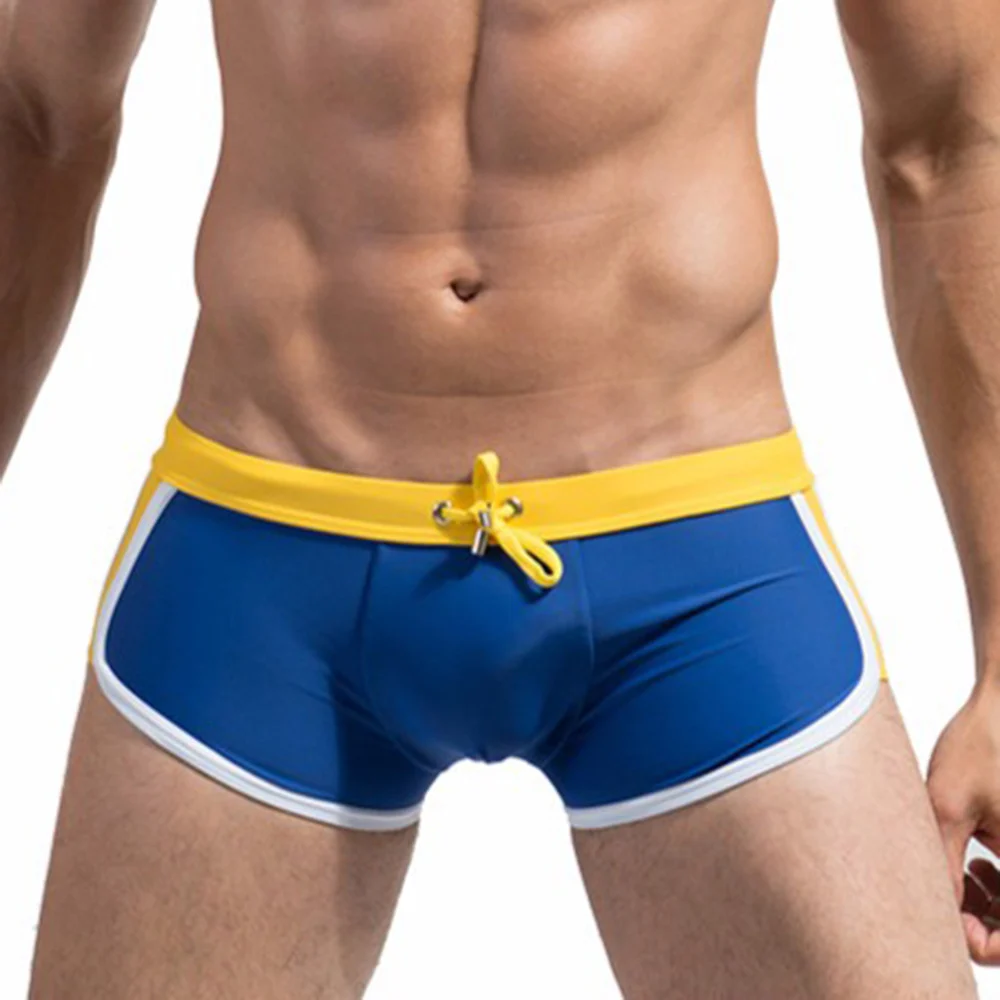Men's Color Block Swim Trunks Quick Dry Drawstring Waist Beach Shorts Plus Size… — image 2