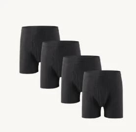 Men's Cotton Long Leg Boxer Briefs - Anti-chafe Loose Fit Underwear For Sports And… — image 1