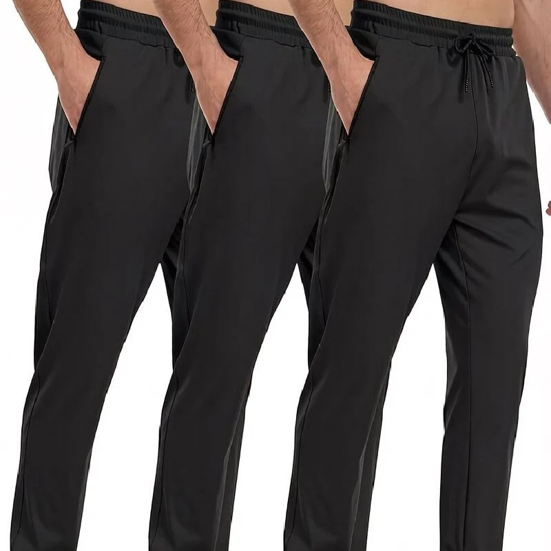 Men's Elastic Lightweight Leg Pants Zipper — image 2