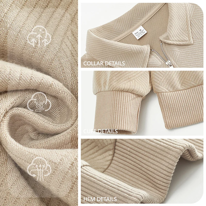 Men's European-size Jacquard Top Spring And Autumn New Long Sleeve Lapel Half Cardigan… — image 6