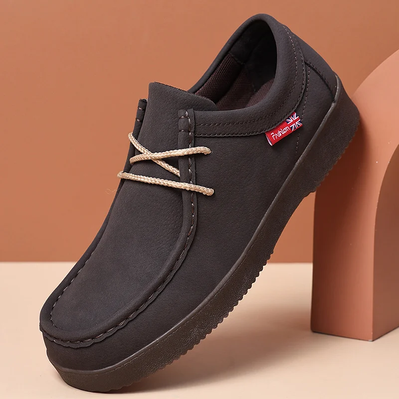 Men's Genuine Leather Dress Casual Shoes - Comfortable Breathable Business Formal… — image 4