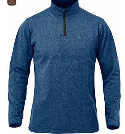 Men's Long-sleeve Stretchy Breathable Quick-drying Casual Half-zip Top — image 4