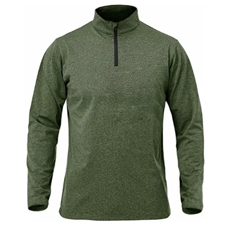 Men's Long-sleeve Stretchy Breathable Quick-drying Casual Half-zip Top — image 5
