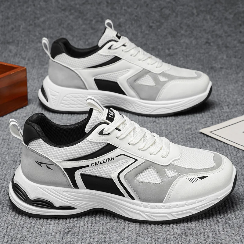 Men's Mesh Sneakers, New Summer Breathable Casual Running Shoes, Thick Sole Dad Shoes — image 4