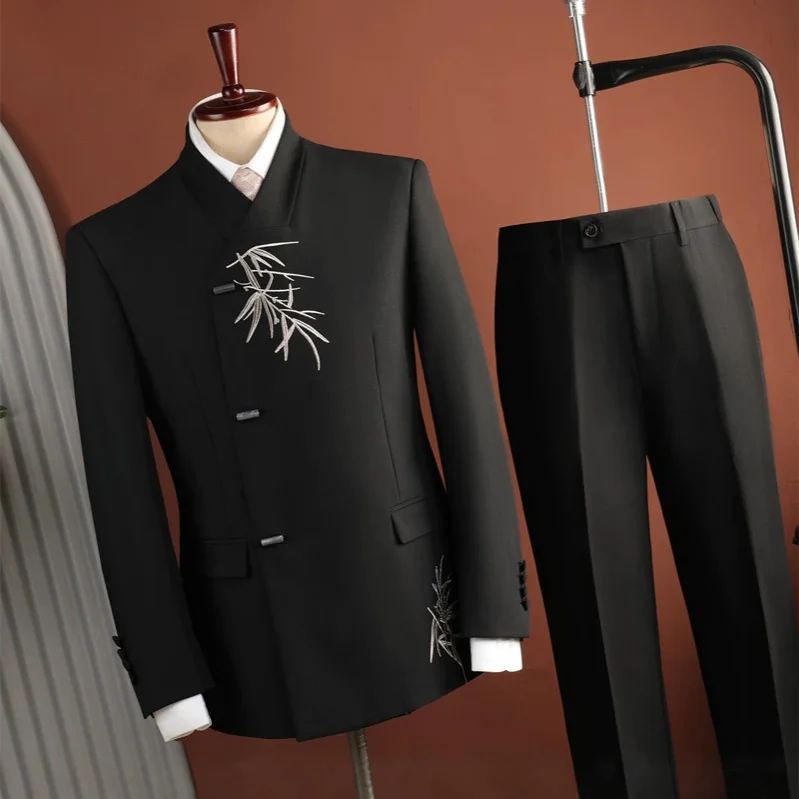 Men's New Chinese-style Bamboo Leaf Embroidery Set — image 6
