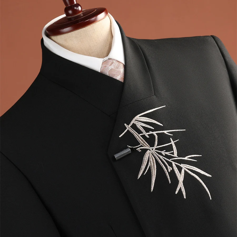 Men's New Chinese-style Bamboo Leaf Embroidery Set — image 3
