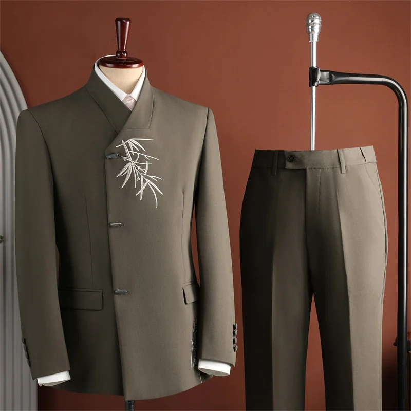 Men's New Chinese-style Bamboo Leaf Embroidery Set — image 8