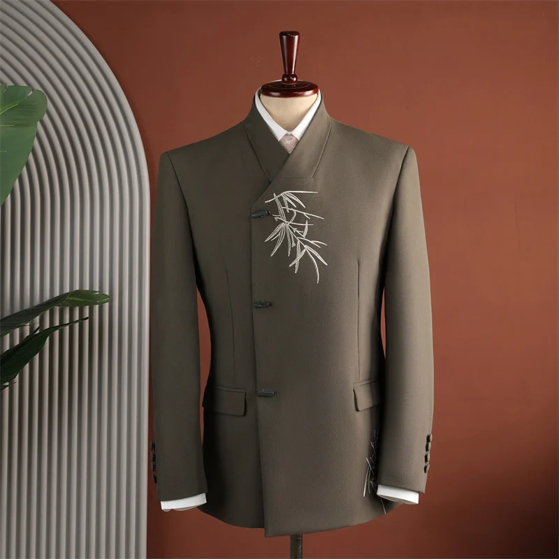 Men's New Chinese-style Bamboo Leaf Embroidery Set — image 2