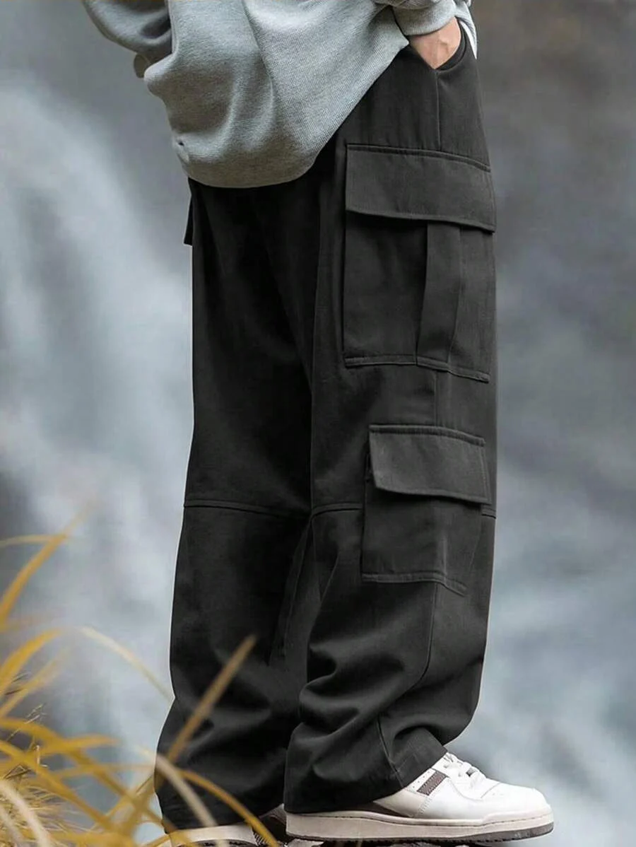 Men's Outdoor Straight Work Pants For Trade, Loose Fit With Patchwork And Multiple… — image 6