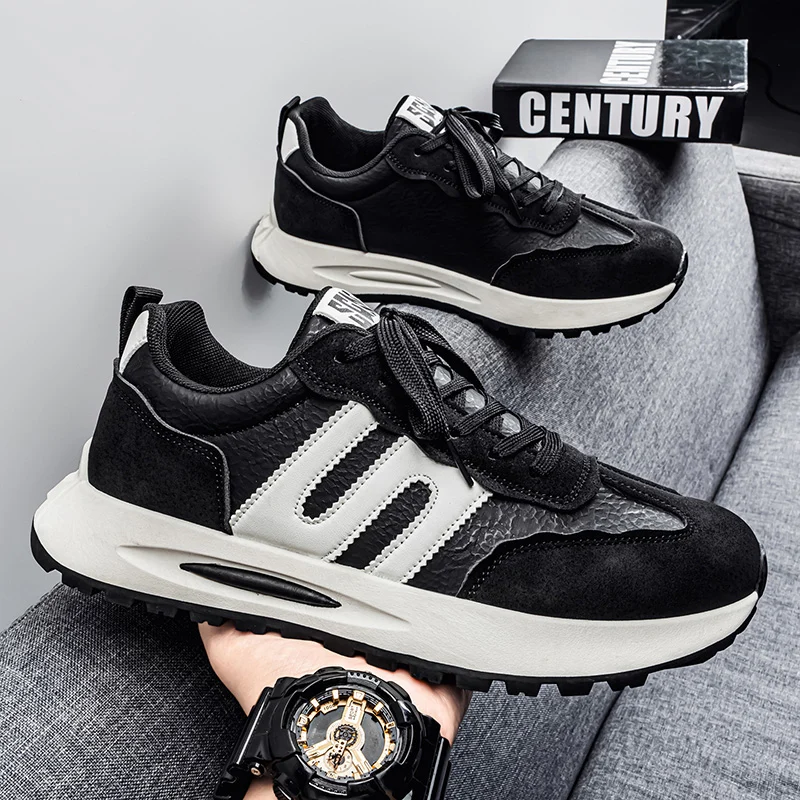 Men's Retro Cortez Sneakers, New Leather Running Shoes, Lightweight Soft Sole Casual… — image 2