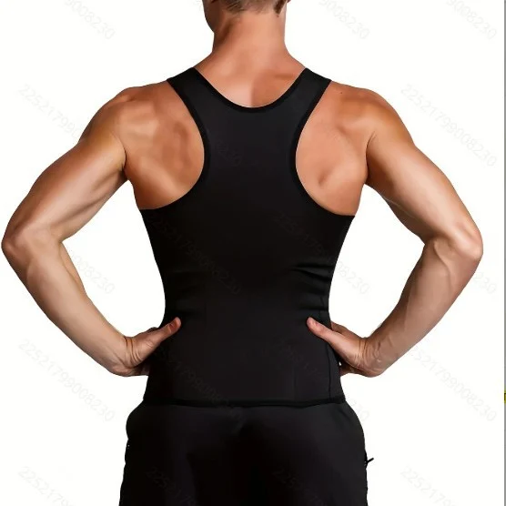 Men's Shaper Tunic Belkin Sweat-popping Wear Sportswear Three-breasted Zipper Belted Vest — image 1