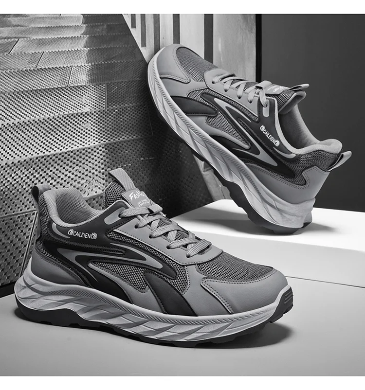 Men's Soft Sole Anti-slip Walking Shoes For Middle-aged & Elderly, Breathable… — image 2