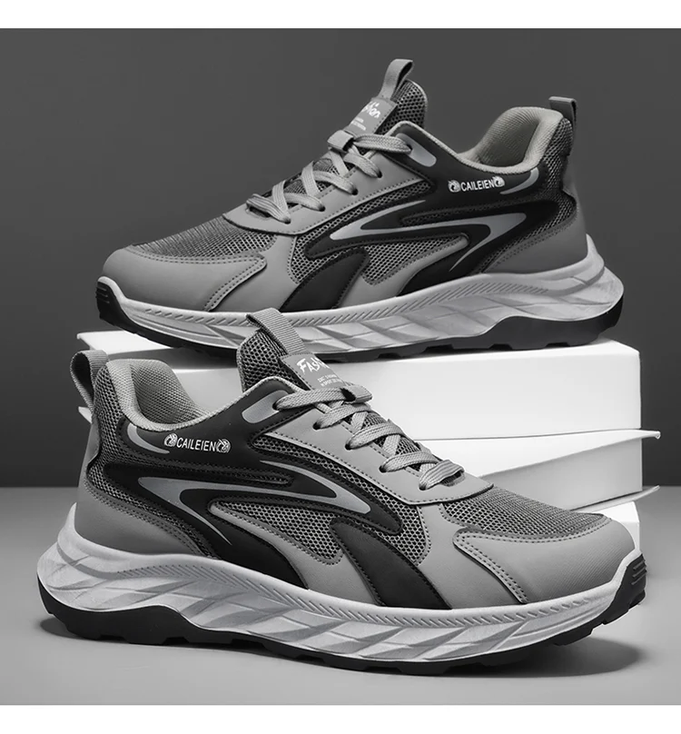 Men's Soft Sole Anti-slip Walking Shoes For Middle-aged & Elderly, Breathable… — image 4