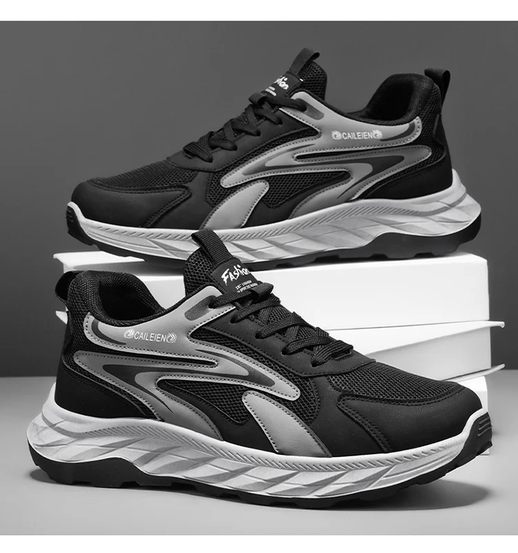 Men's Soft Sole Anti-slip Walking Shoes For Middle-aged & Elderly, Breathable… — image 3