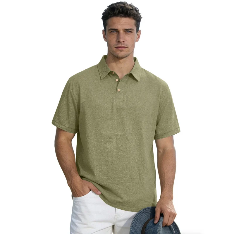 Men's Solid Color Lapel High-end Business T-shirt — image 9