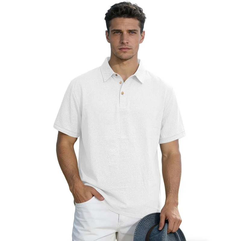 Men's Solid Color Lapel High-end Business T-shirt — image 8