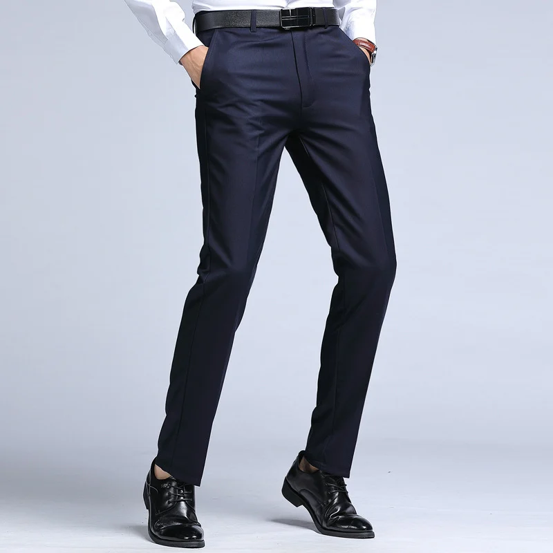 Men's Solid Color Versatile Straight Leg Suit Pants — image 5