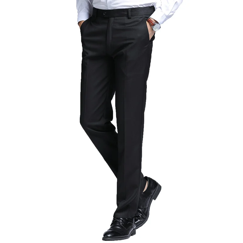 Men's Solid Color Versatile Straight Leg Suit Pants — image 7
