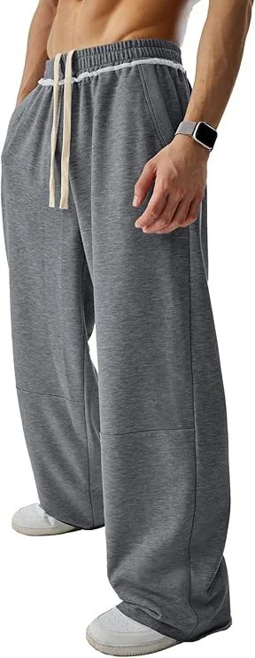 Men's Sports Sweatpants With Braided Waistband, Drawstring Elastic Waist,… — image 7