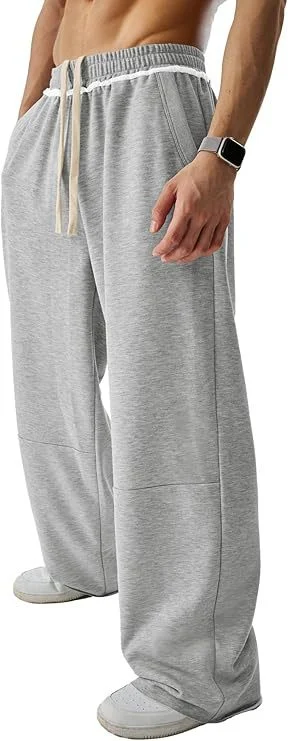Men's Sports Sweatpants With Braided Waistband, Drawstring Elastic Waist,… — image 5