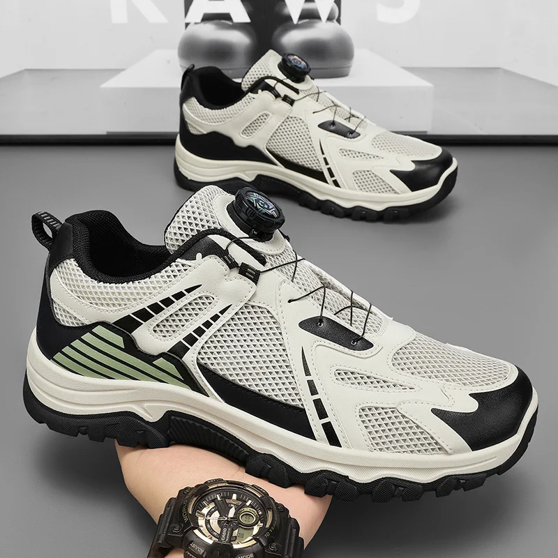 Men's Summer Hiking Shoes, New Breathable Hollow Mesh Sneakers, Non-slip… — image 4