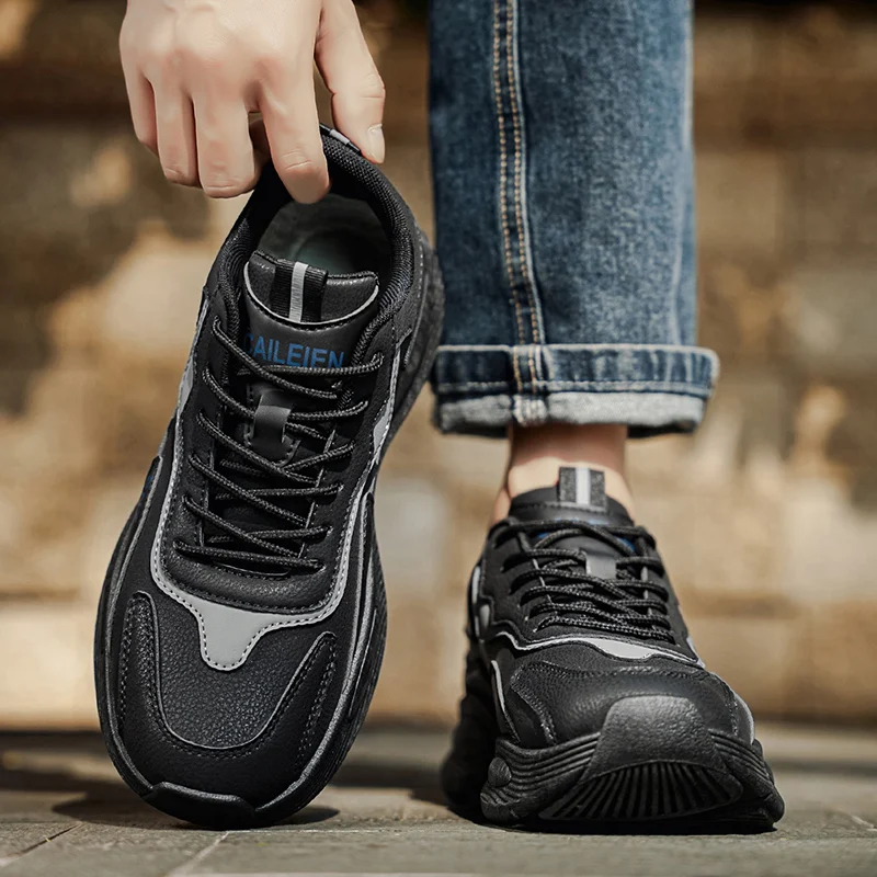 Men's Summer New Sneakers Fashion All-match Platform White Shoes Soft Sole Casual Dad… — image 5