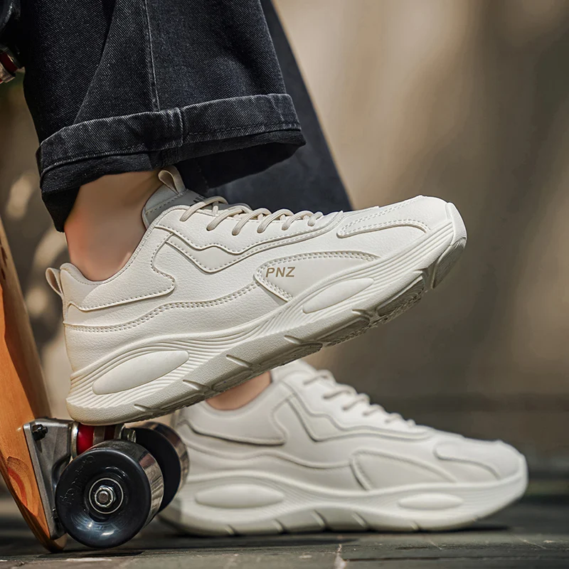 Men's Summer New Sneakers Fashion All-match Platform White Shoes Soft Sole Casual Dad… — image 6