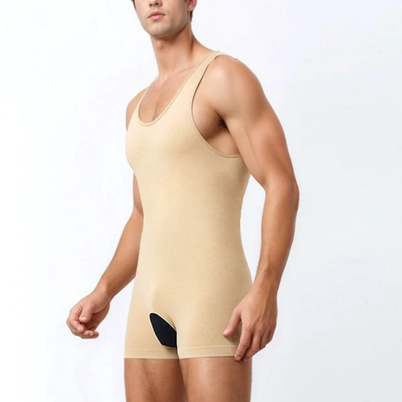 Men's Tummy Control Shapewear Bodysuit Plus Size Compression Boxer Shorts Slimming… — image 1