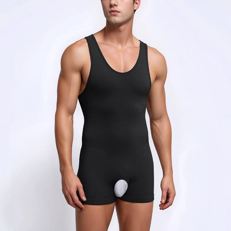 Men's Tummy Control Shapewear Bodysuit Plus Size Compression Boxer Shorts Slimming… — image 2