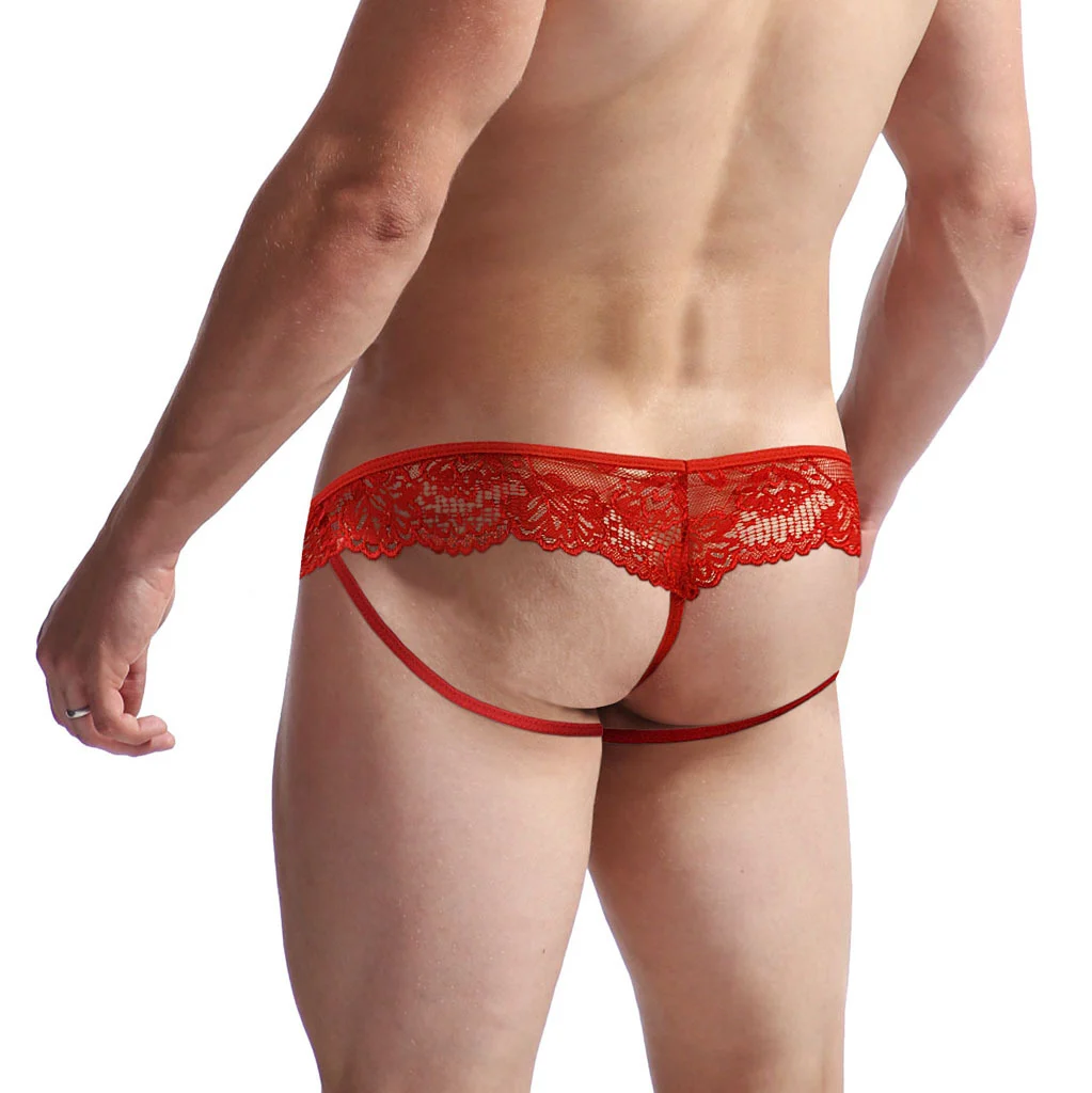 Men's Underwear Briefs Leather Lace — image 3
