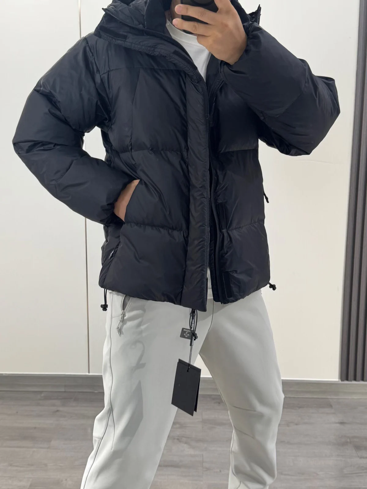 Men Women White Duck Down Puffer Jacket, Hooded Warm Winter Coat, Windproof Insulated… — image 4