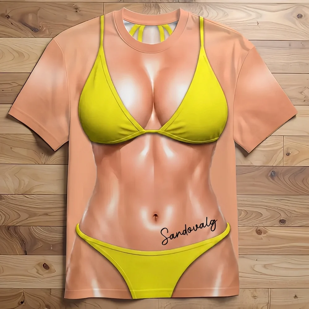 Mens 3D Digital-print Funny T-shirt — image 1