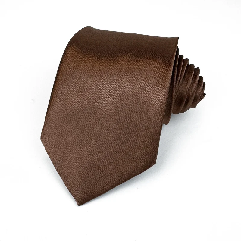 Mens 8cm Hand-tied Tie Solid Color Plain β image 1