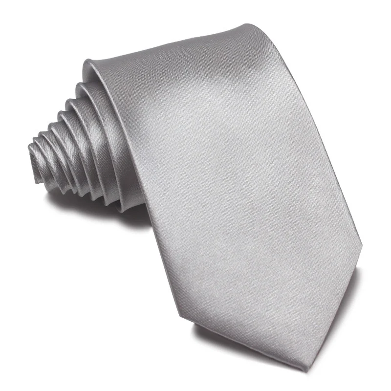 Mens 8cm Hand-tied Tie Solid Color Plain — image 8